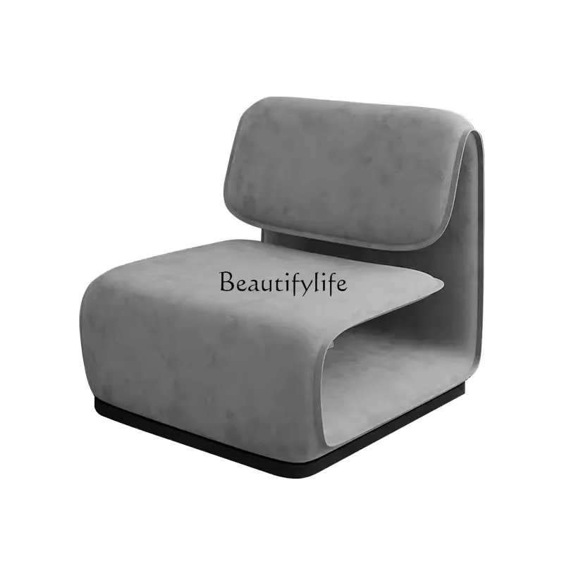 

Creative Special Italian Style Light Luxury Modern Single-Seat Sofa Chair Lazy Negotiation Leisure Nordic Fabric Leisure Chair