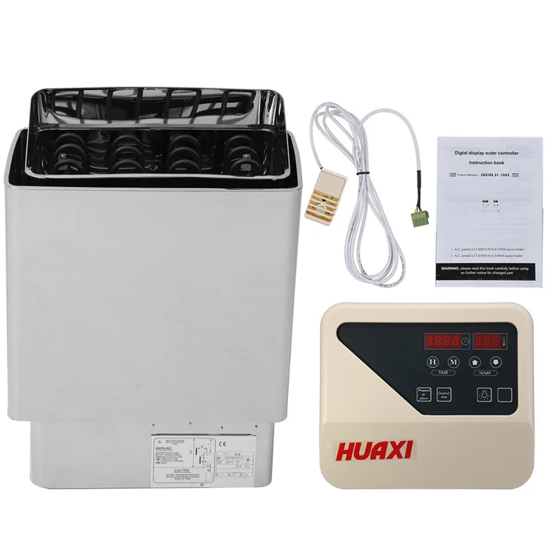 Electric Wet and Dry Sauna Heater, Stainless Steel Stove for Home, Hotel Bath, Shower, SPA, 6000W