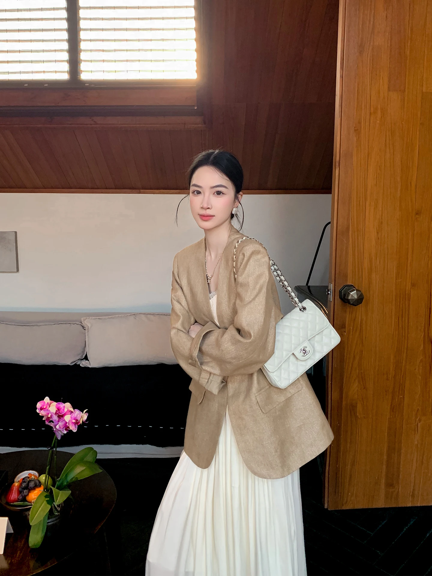 

Binguo Vintage Light Card Color One Button Women's Suit Early Spring New Style High Quality Slimming Personality Outerwear