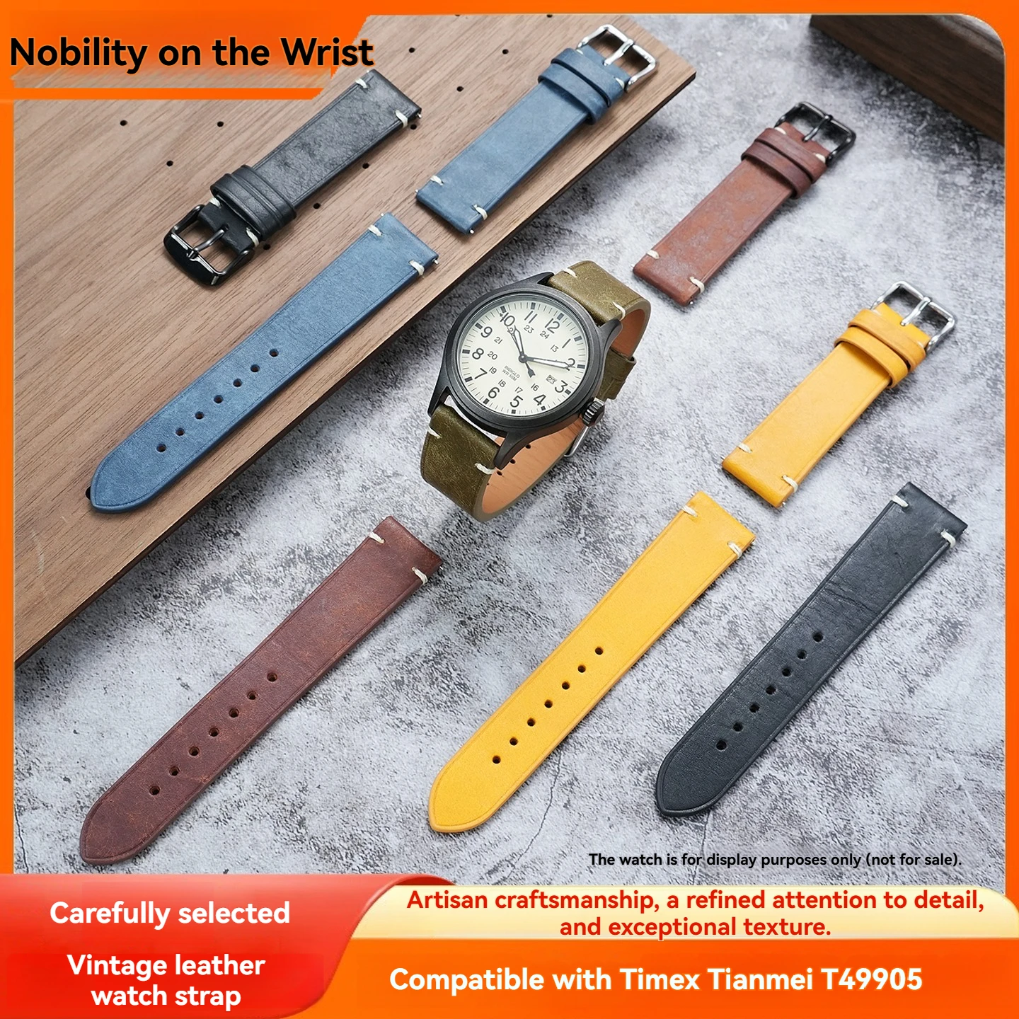 Genuine leather watchband suitable for Timex T49905 T49963 series retro soft  cowhide strap replacement accessories 20/22mm