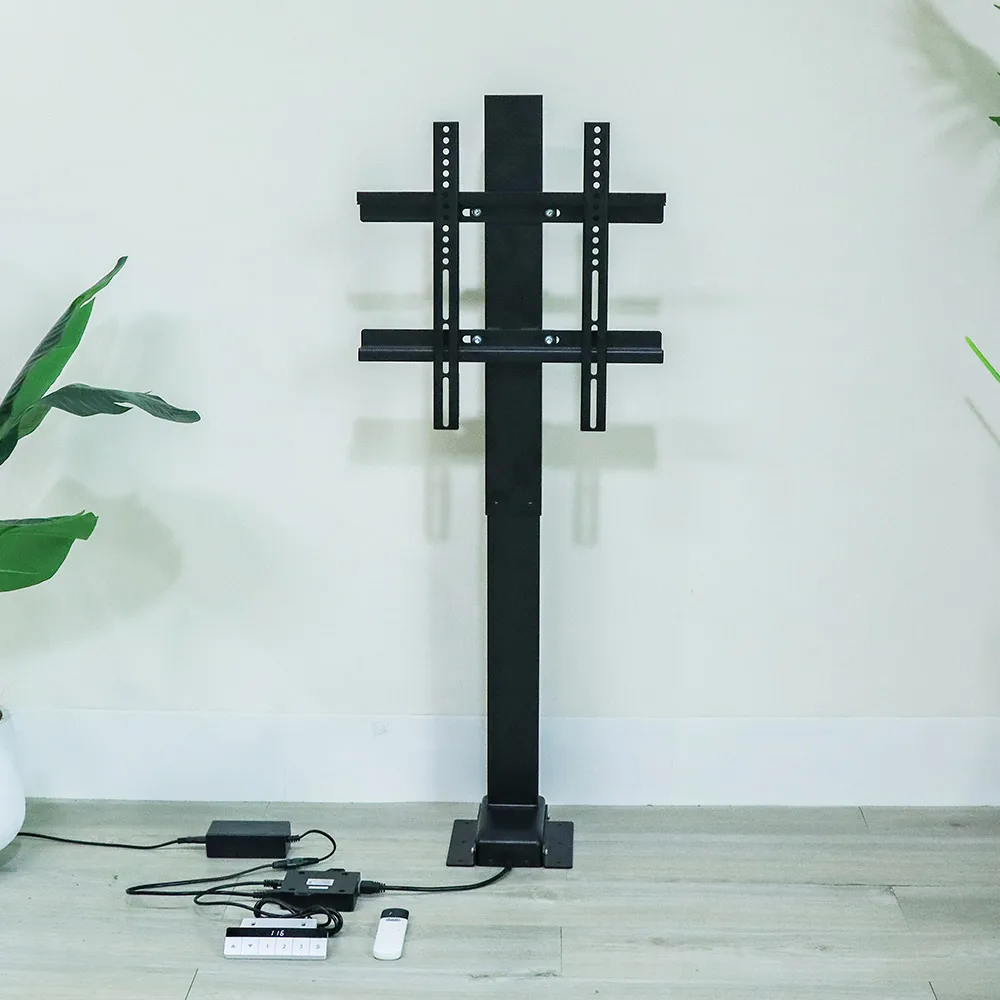 Floor Television Elevator Motorized With Remote Control Height Adjustable Electric LCD TV Support Hidden in Cabinet