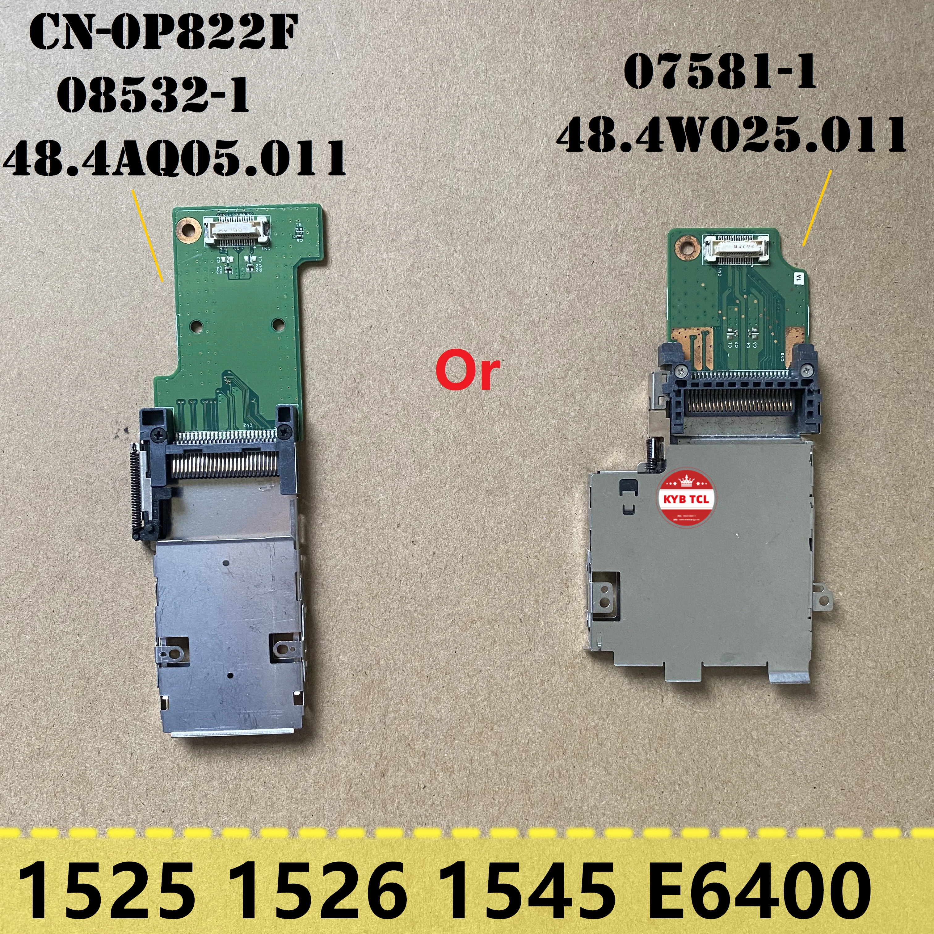 For Dell Inspiron 1525 1526 1545 Latitude E6400 Laptop PCMCIA Card Reader Board Cage Or 48.4W025.011 0P822F 48.4AQ05.011