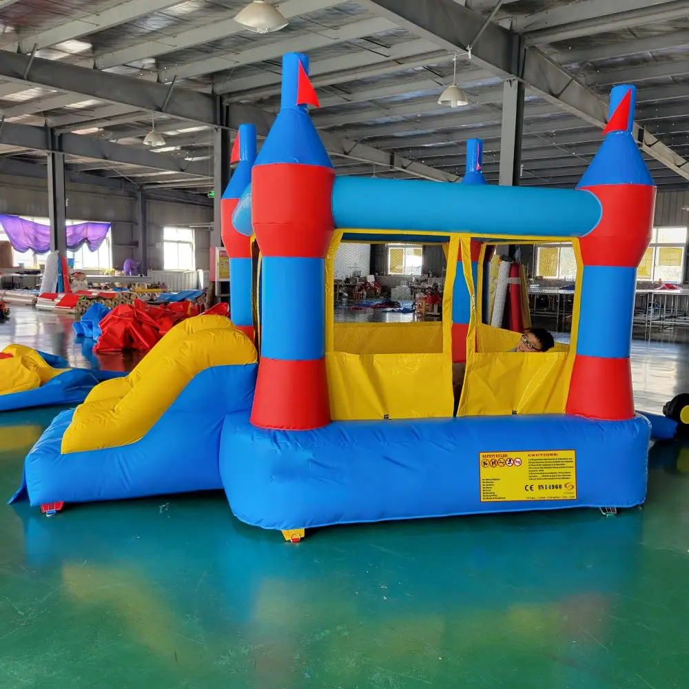 

Маленький надувной замок для внутреннего и наружного использования, надувной детский развлекательный дом из ПВХ, включая воздуходувка