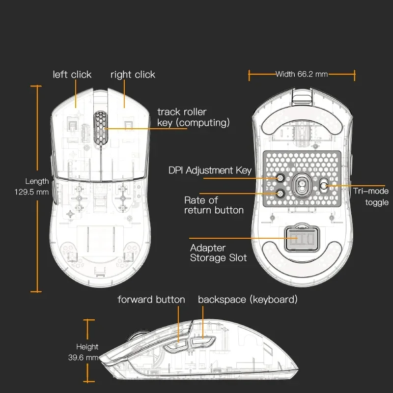 Imagem -05 - Darmoshark-mouse sem Fio M3-pro N52840 3-mode N52840 N52840 Bluetooth para Laptop Acessório de Escritório