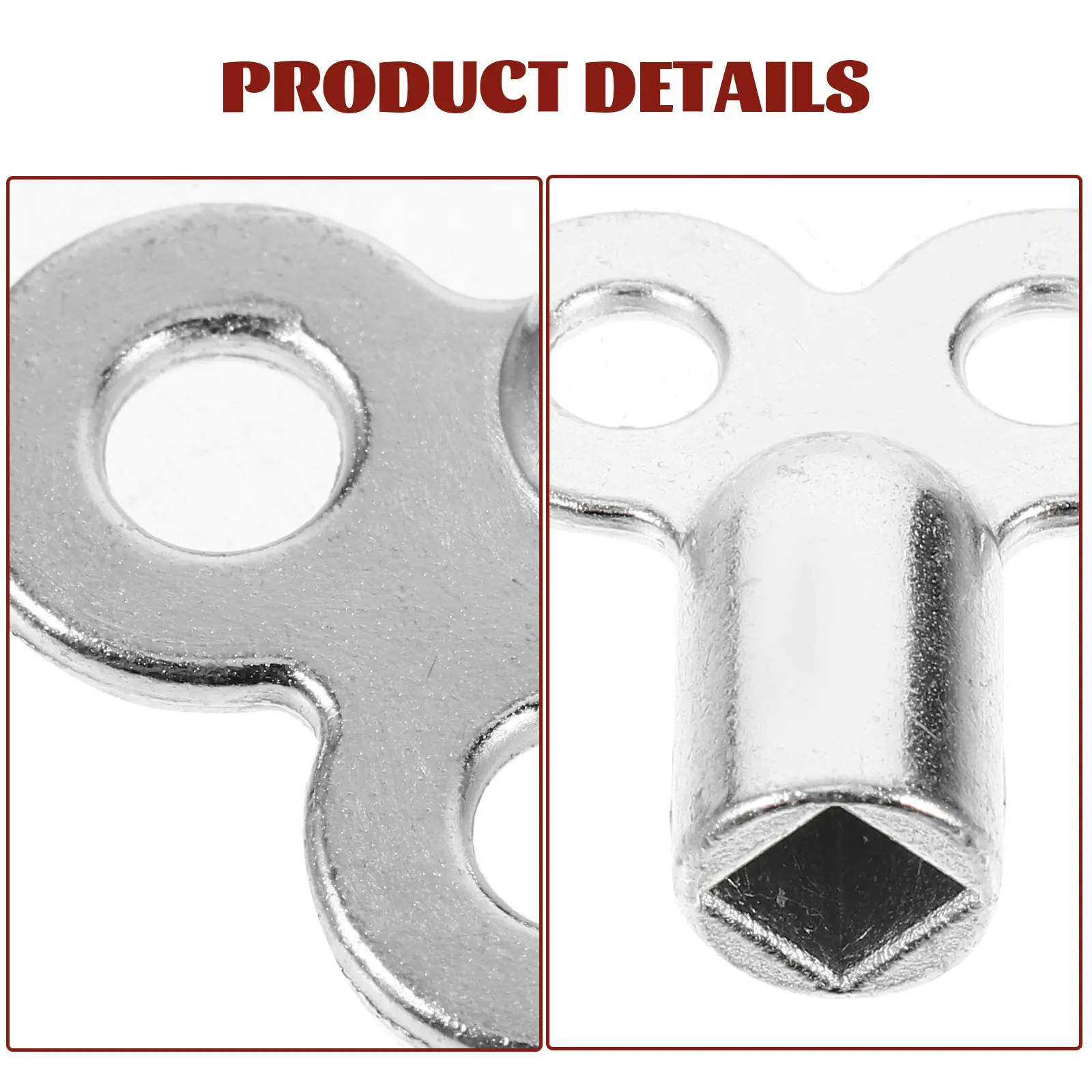 Metal Radiator Bleed Key for Heating System Venting Air Removal Small Square Design Compatible with Most Radiator Valves