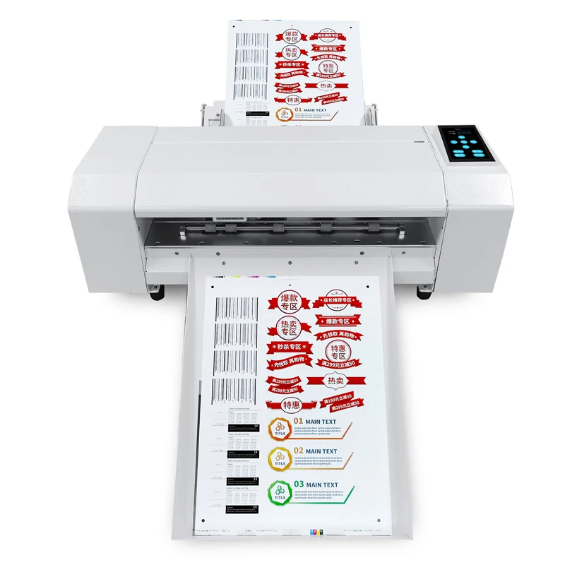 FC350 Automatic Label Die Cutting Machine High Precision Size A3+ A3 A4 Can Add Crease Function Make Gift Box Sample