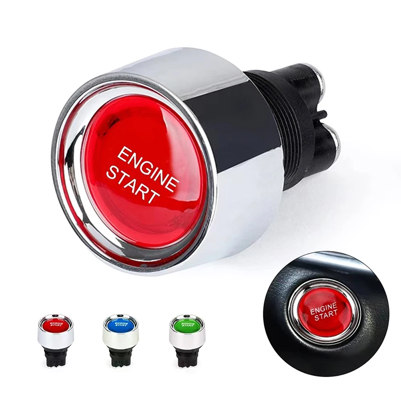 Car Engine Start Push Button Keyless Switch Start Button On Off Car Engine Start Ignition Switch【A】