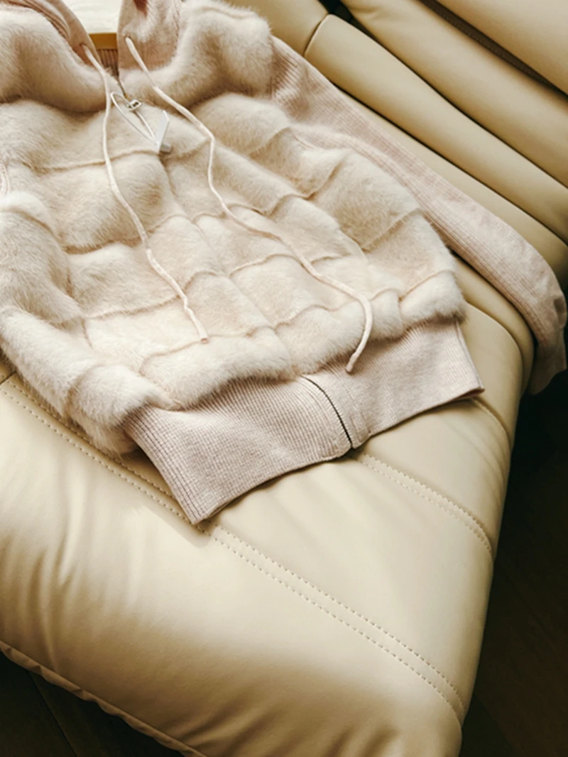 Bonito ort Fem Jaet Plu Casacos de pele Eco-friendly Coração Padrão Design Casual Sle Poliéster Mistura de lã de fibra