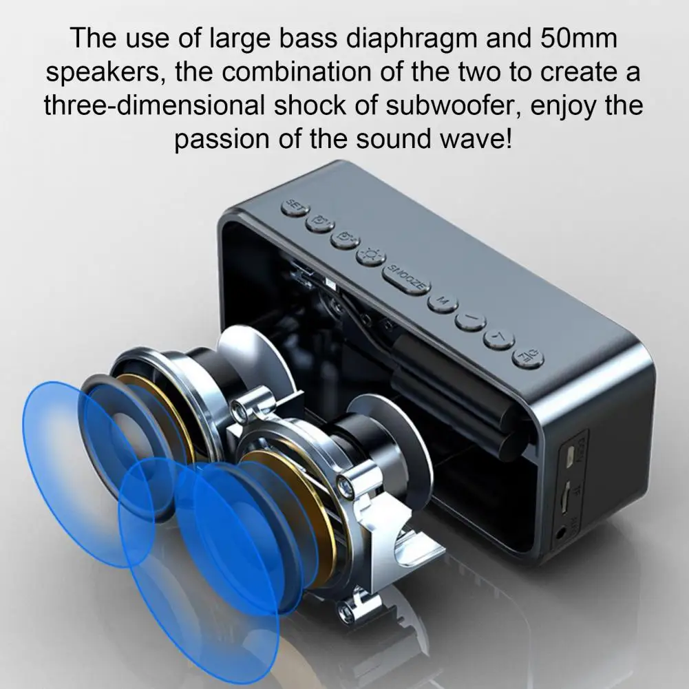 Высококачественная Беспроводная колонка с трехмерным звуком и мощным басовым светодиодным дисплеем, двойная сигнализация для домашнего использования, колонка с высокими басами