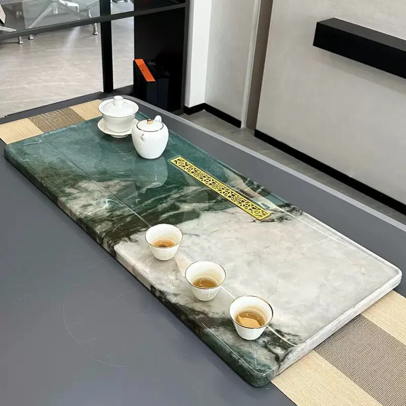 

Luxury Office Tea Tray Drainage Marble Stone Kitchen Rectangle Long Living Room Tea Tray Hospitality Bandejas Home Decorationgs