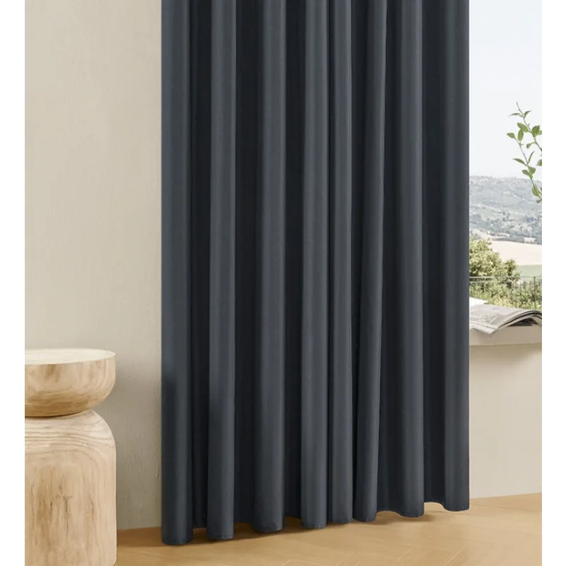 1 PC Chun Yafang Plain Nordic Style Full Blackout Curtains Living Room Bedroom Balcony Blackout Curtains