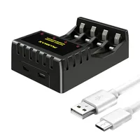 For AAA/AA Lithium-ion Rechargeable NICD Battery 4 Slot Battery Charger Smart Indicator with Short Circuit Protection