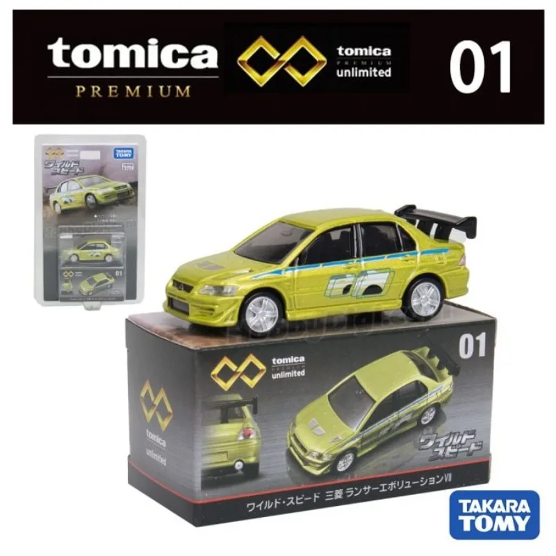 

TAKARA TOMY TOMICA TPU01 Speed & Passion Mitsubishi EVO 7th Generation Miniature Simulation Alloy Car model. Children's toys.