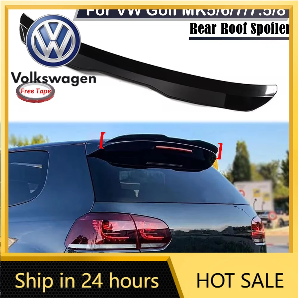 

2026 Hot For Volkswagen VW Golf MK5 MK6 MK7 MK7.5 MK8 GTI Hatchback Rear Trunk Lid Roof Spoiler Wing Car Tail Wing Body Kits Acc