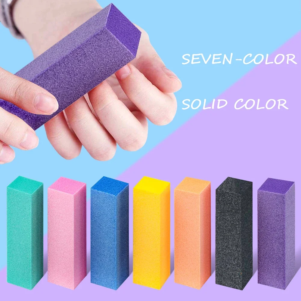 1pcs Multi Colored Daily Low Price Professional Nail Sponge Rubbing Strips Matte Polishing Blocks Care Beauty Nail Tools