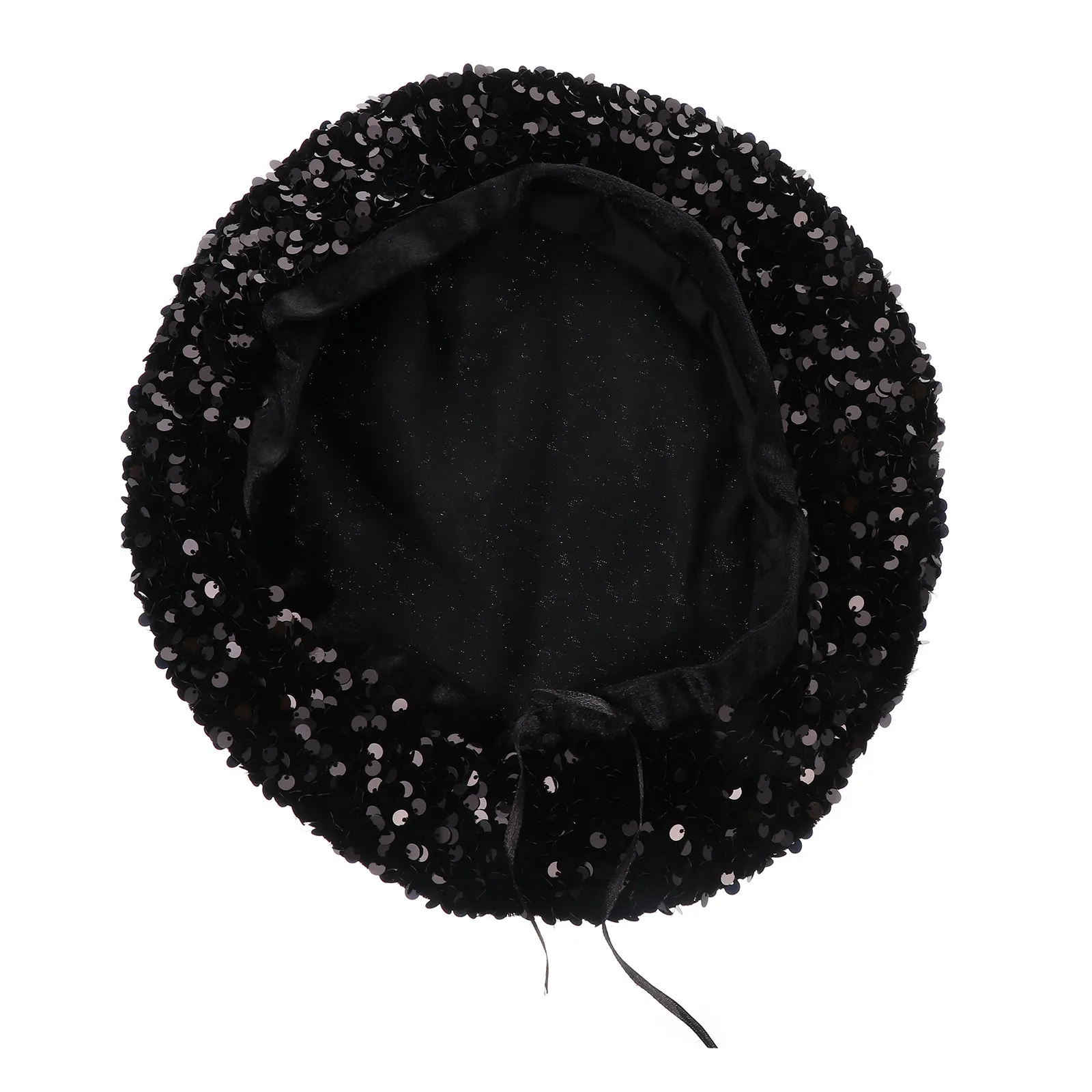 1Pcs Women Fashion Beret Sparkly Sequined Winter Hat Shiny Headwear Lightweight Comfortable Party Holiday Dance Themed Event