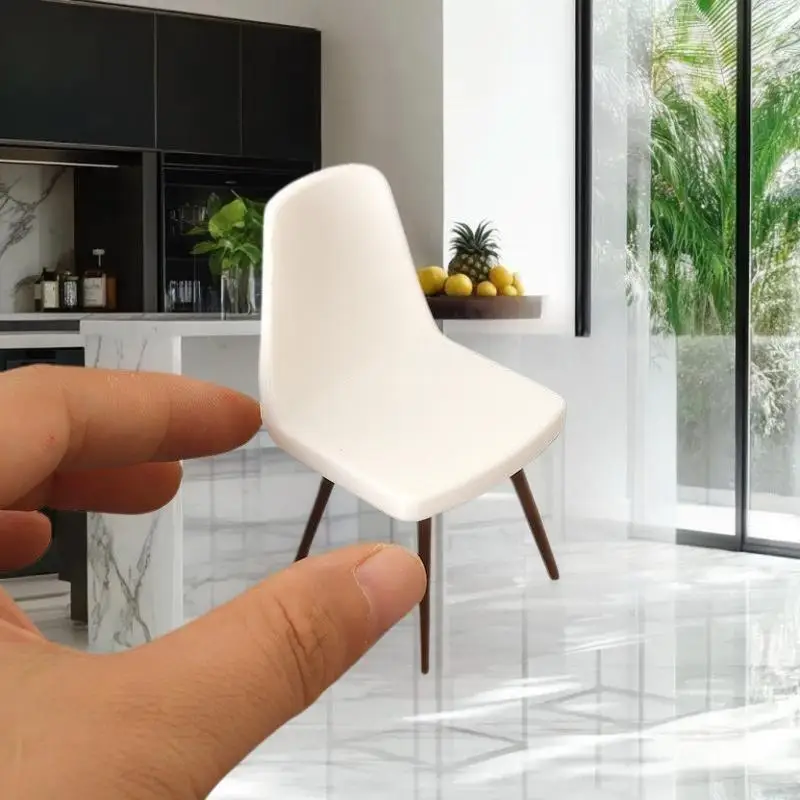 1/12 스케일 인형집 시뮬레이션 의자; 미니어처 인형집 장식 장난감; 마이크로 장면 구성 액세서리