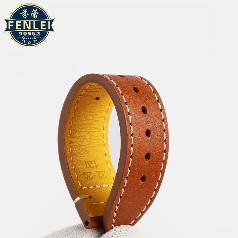 Dla Breitling Legend Aviation Super AVI pasek do zegarka ze skóry bydlęcej Blackbird Avengers włoski Vintage pasek z prawdziwej skóry 20MM bransoletka