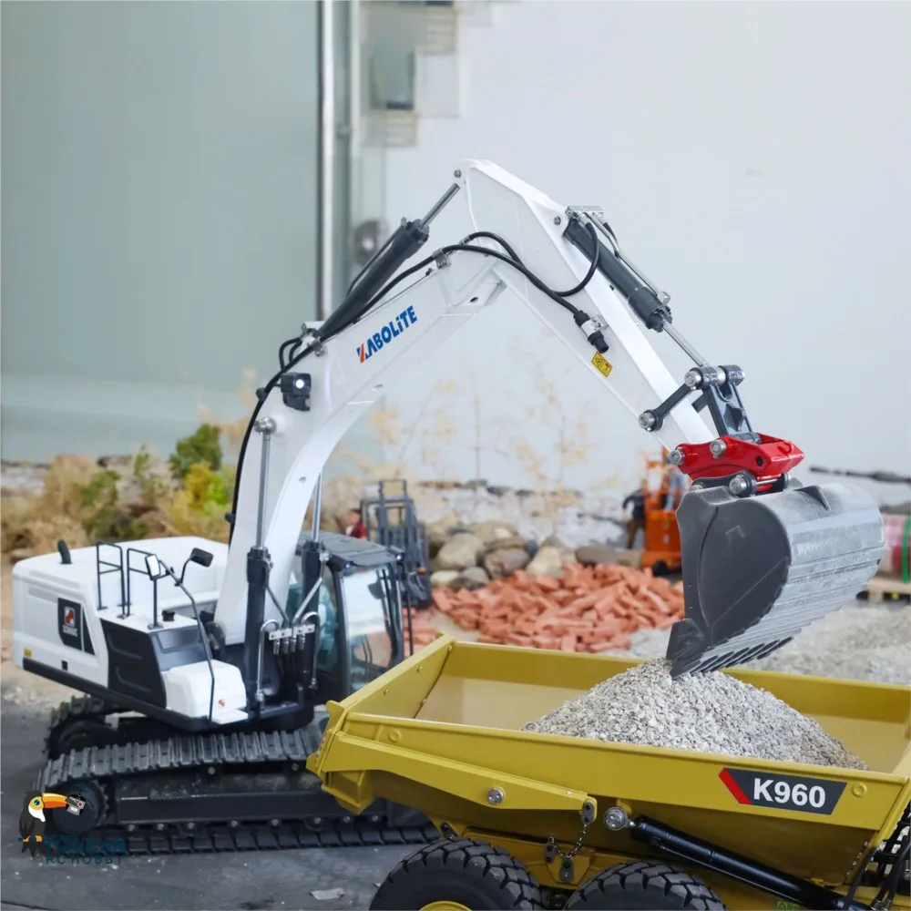 Upgraded Version Kabolite K961-100S RC Hydraulic Excavator 1/18 HUINA K336GC Light Engineering Digger Sound System Trucks Model