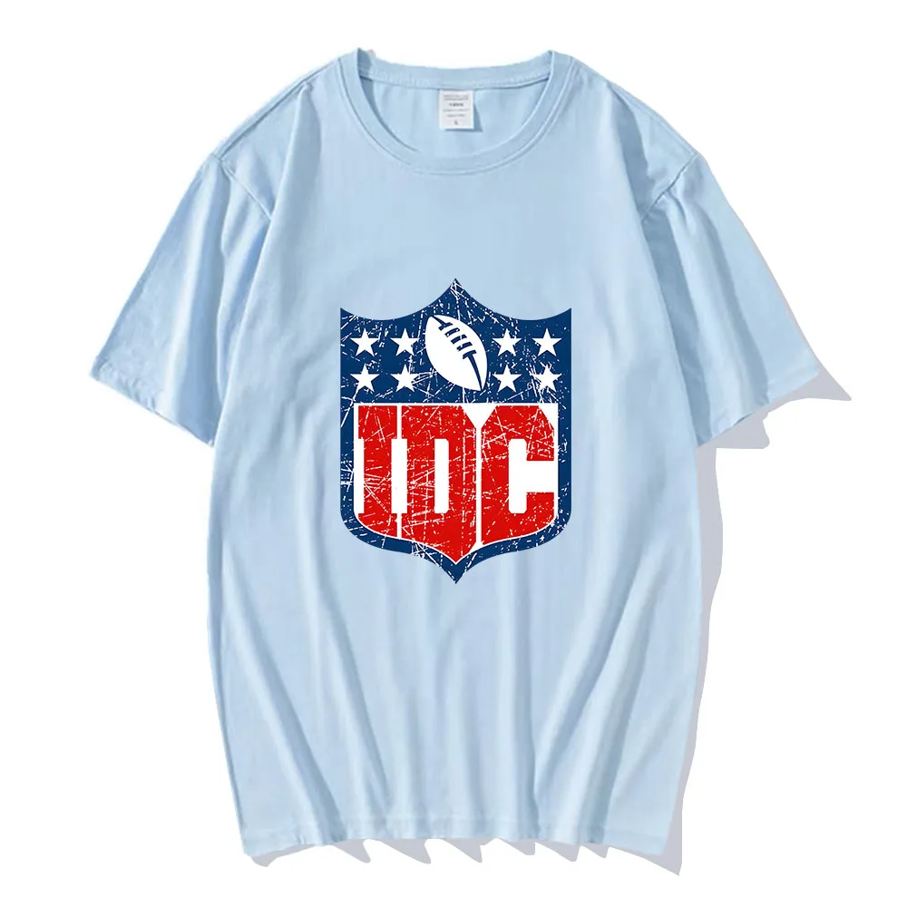 I Don't Care IDC Football T-shirt Casual Cotton Short Sleeve Tee-shirt Spring Summer Soft Men/Women Tshirts Camisas Streetwear