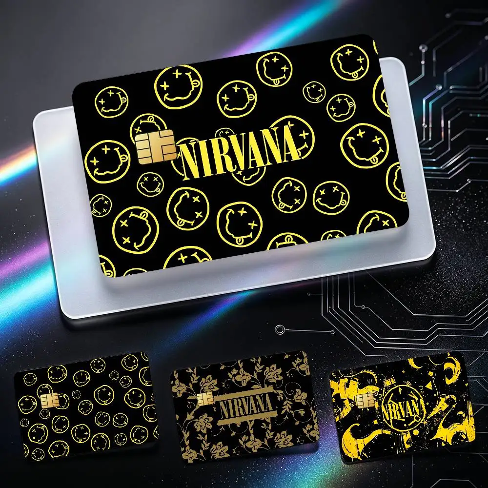 Fashion Band N-Nirvana Card Stickers for Bank Access Protective Waterproof Film Cover Sticker Surprise Gift