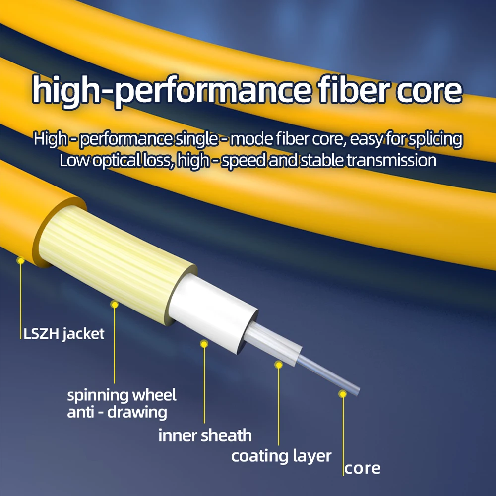 SAIVXIAN SC UPC Fiber Optical Patch Cable Single mode  OD2.0/3.0mm LSZH OS2 Fiber Optic Cord 1m/5m/10/15m/30m