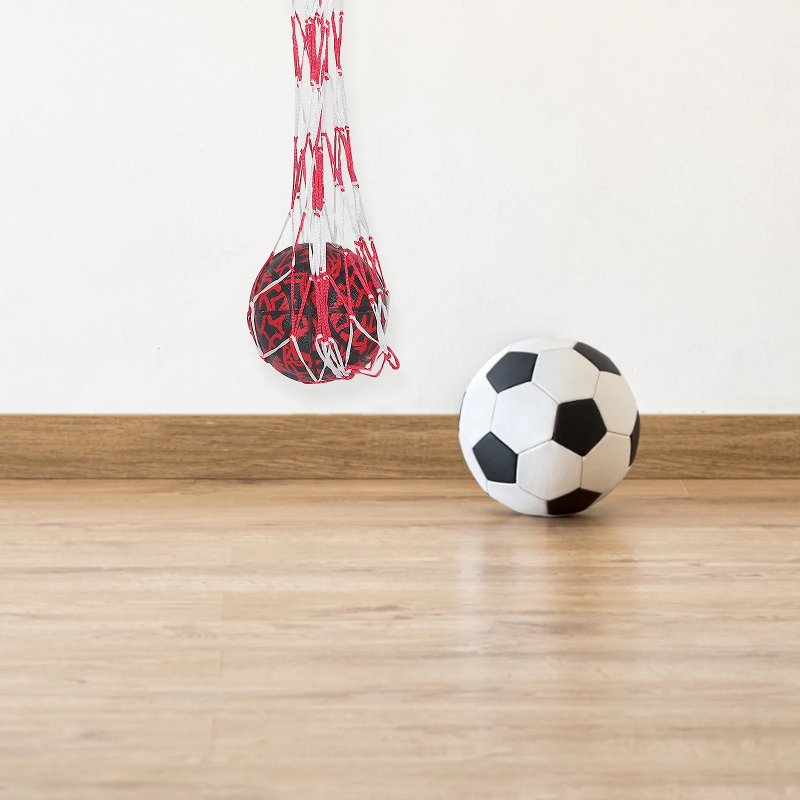 スポーツメッシュボールバッグ ポータブルバスケットボール/フットボール収納オーガナイザー キャリーストラップ付き アウトドアキャリア フットボールコンテナバッグ