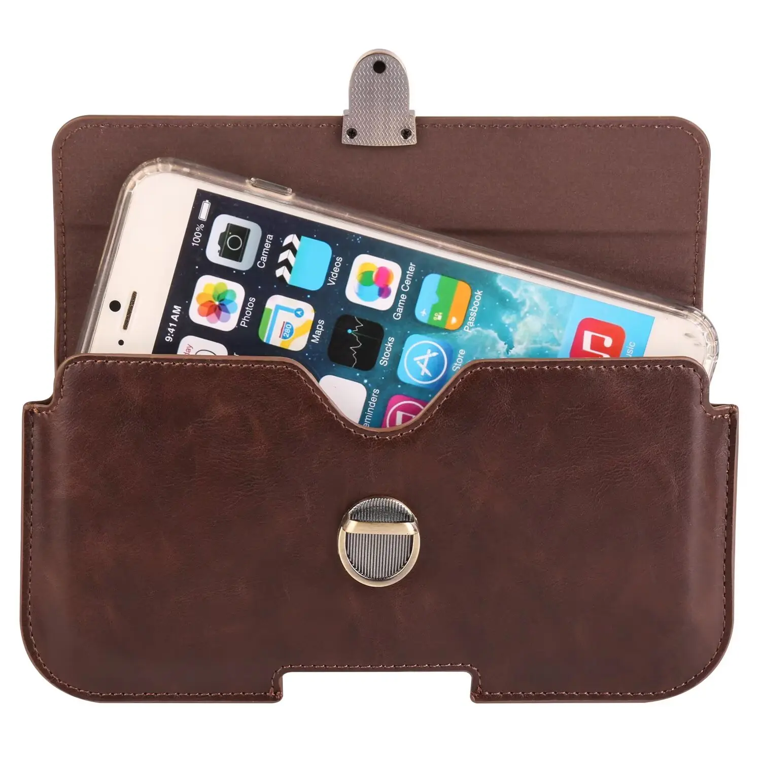 

Universal 6.1-7.2 inch phone leather bag with clip on case for iPhone Samsung Xiaomi Huawei multiple models universal waist bag