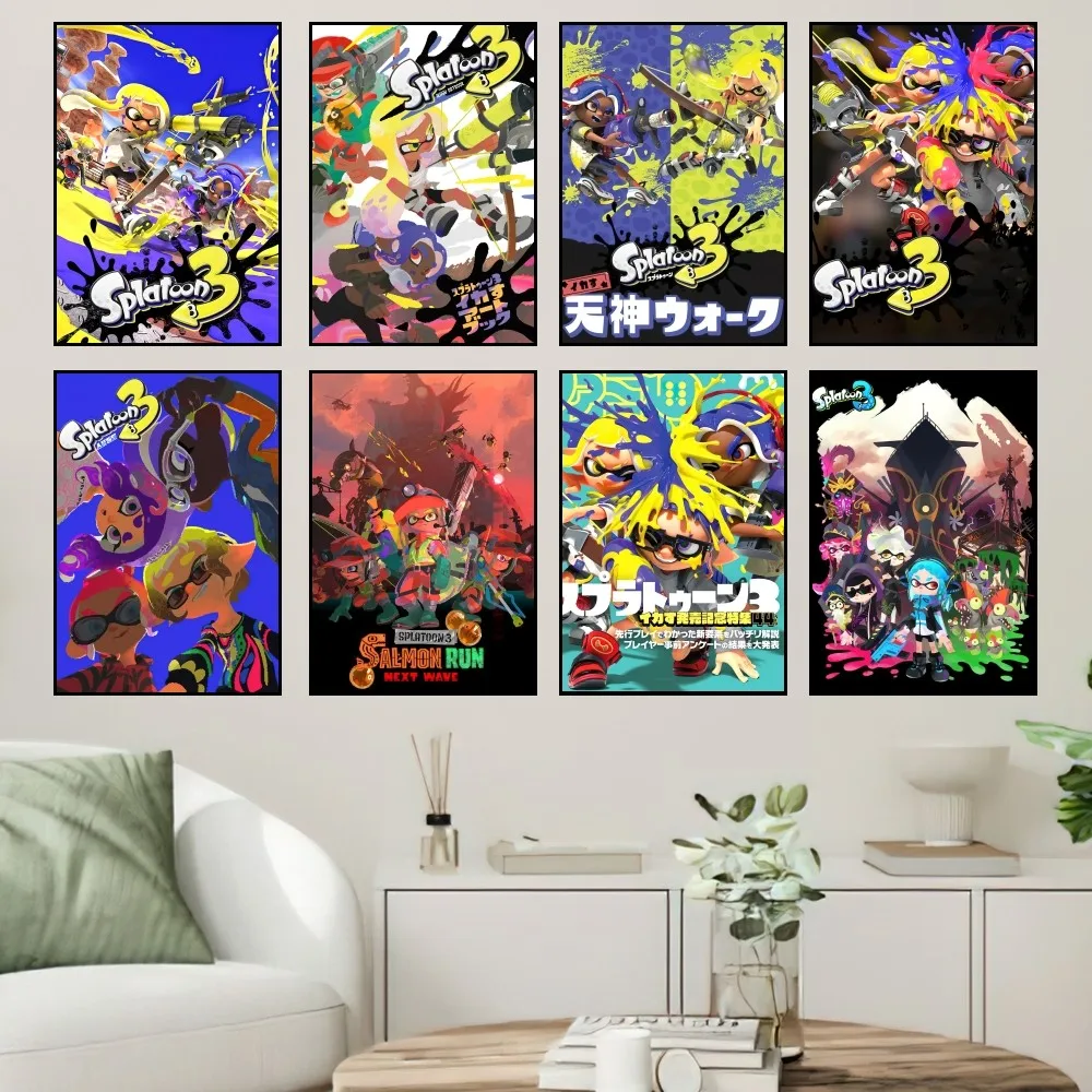 Game Splatoon 3 Poster Prints Wall Sticker Painting Bedroom Living Room Decoration Office Home Self Adhesive