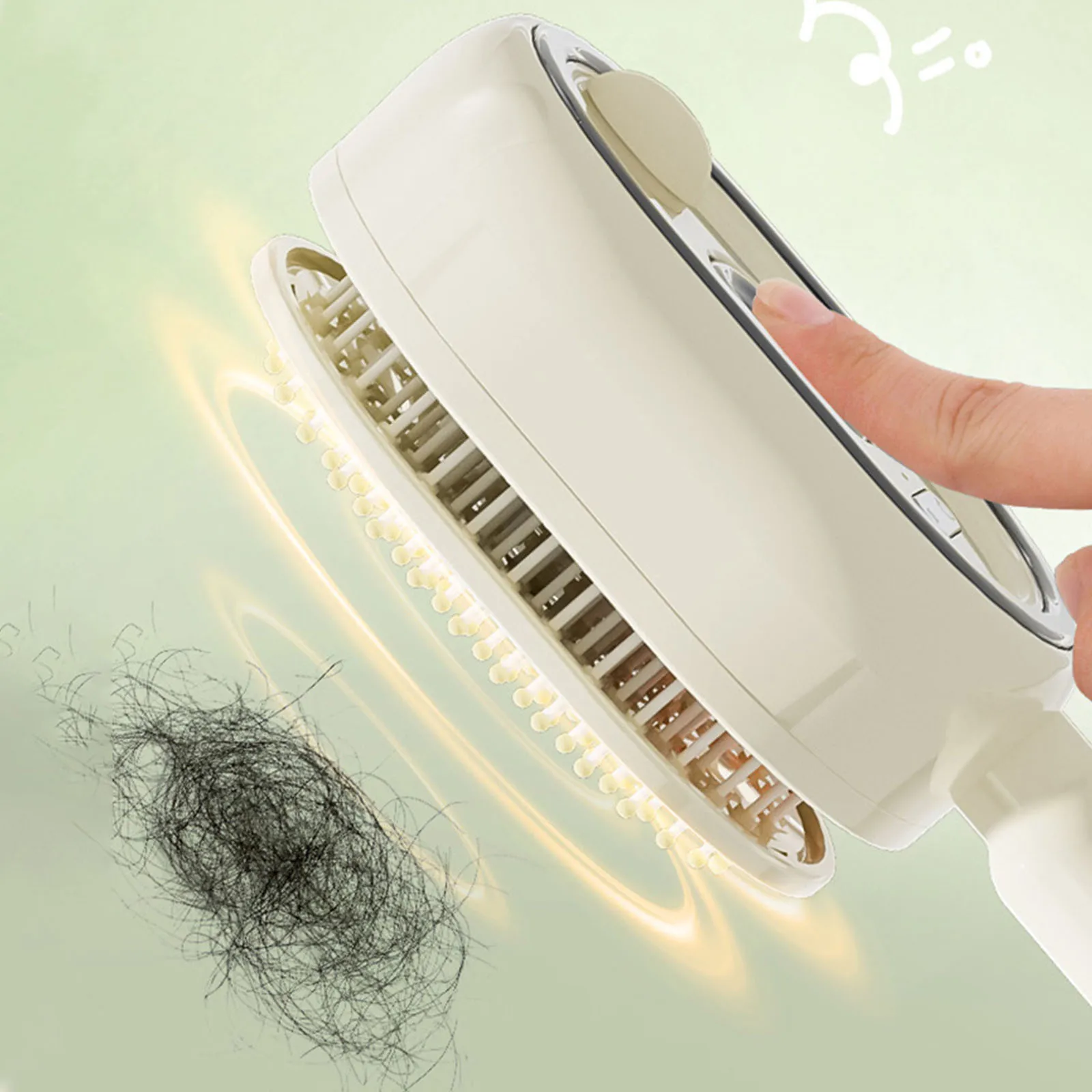 Electric Spray Hair Brush 2-In-1 Misting Hair Brush w/ Water Spray Reduce Frizz Anti-Static Essential Oil Atomized Massage Comb