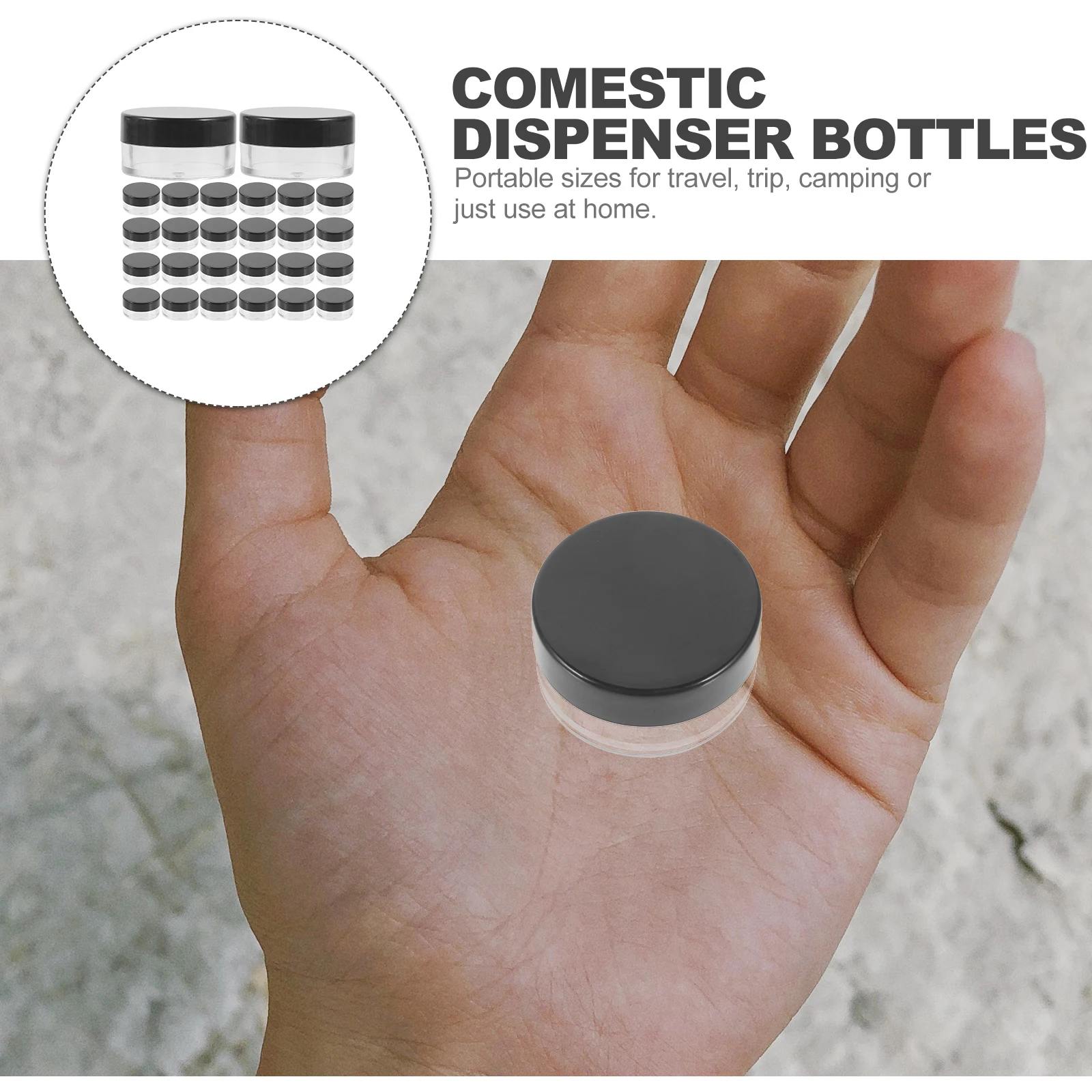 

60pcs Lotion Bottles Cream Container Shampoo Dispenser Travel Size Refillable Plastic Empty Bottles For Body Wash Face Cream
