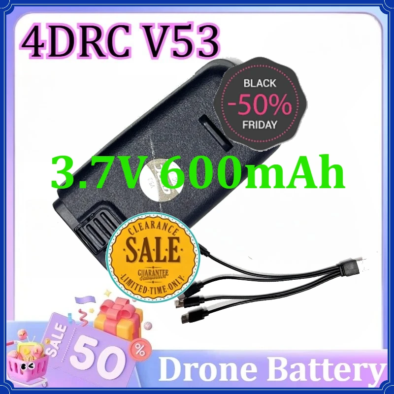 

For V53 Drone Screen Drone Battery 4DRC V53 Drone Battery Blades V53 Screen Parts Toy 3.7V 600mAh