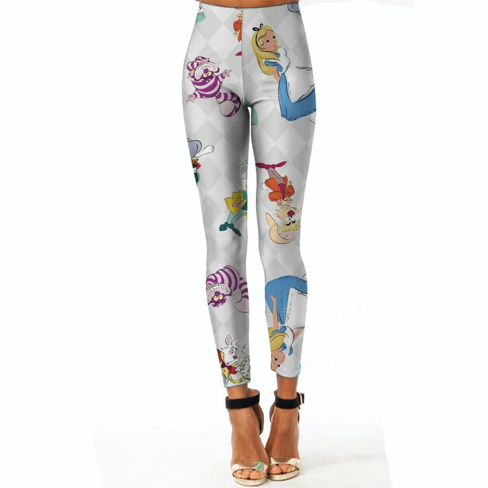 Leggings deportivos y fitness para mujer con estampado de dibujos animados de Disney, pantalones de yoga elásticos y sexys para entrenamiento, correr, gimnasio, secado rápido