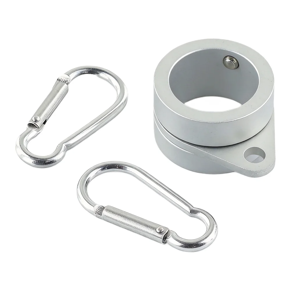 Parts Flag Pole Ring 360° Rotating Aluminum Pole Swivel Ring Anti-Wrap For 0.75-1 Inch Pole High Quality Brand New