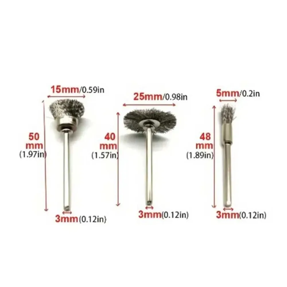 9 قطعة فرشاة أسلاك الفولاذ النحاس أداة دوارة الكهربائية دريمل مثقاب الخشب تلميع طحن عجلة T-شكل فرشاة الملحقات