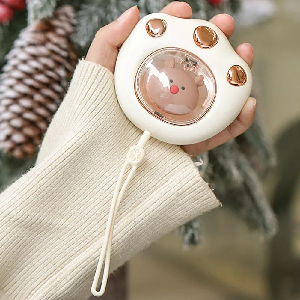 1200mAh Cartoon Hand Warmer USB Charging Hand Warmer Explosion Proof Heater 2Speed Temperature Adjustment With Hand Strap Winter