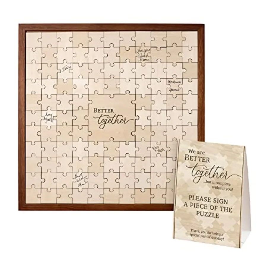 

Книга для гостей Lillian Rose Puzzle в качестве альтернативной свадебной гостевой книги