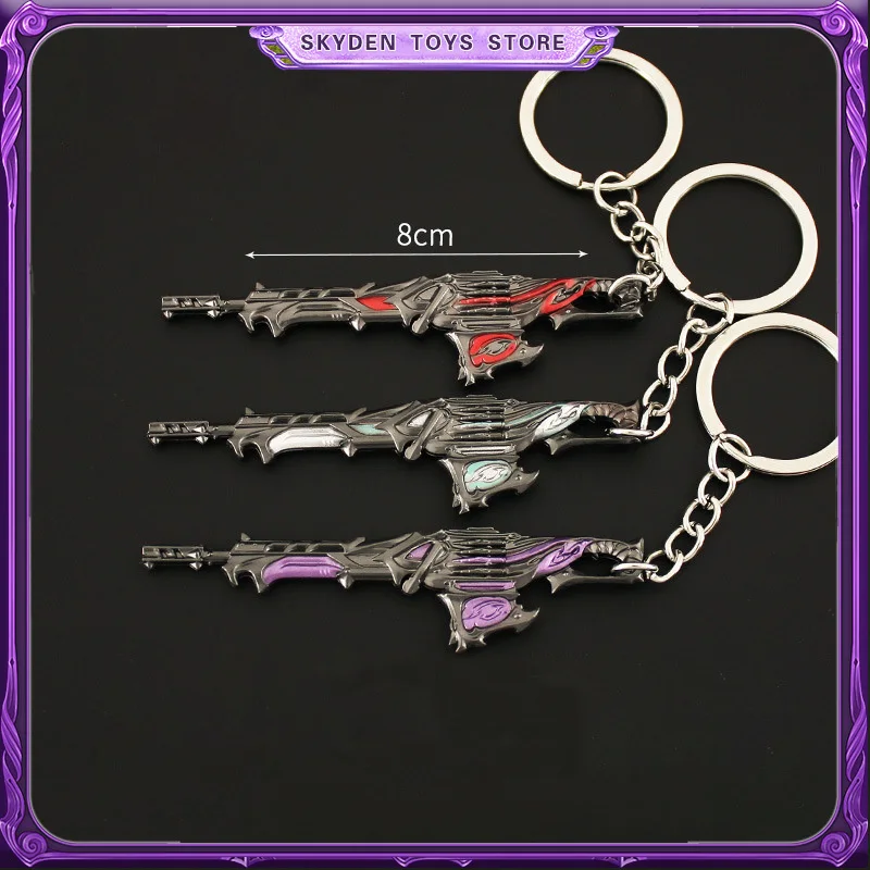 Reaver Odin Gun Valorant Weapon Keychain 2.0 8cm Alloy Metal Game Peripheral Machine Weapon Model Keychain Gifts Toys Kids