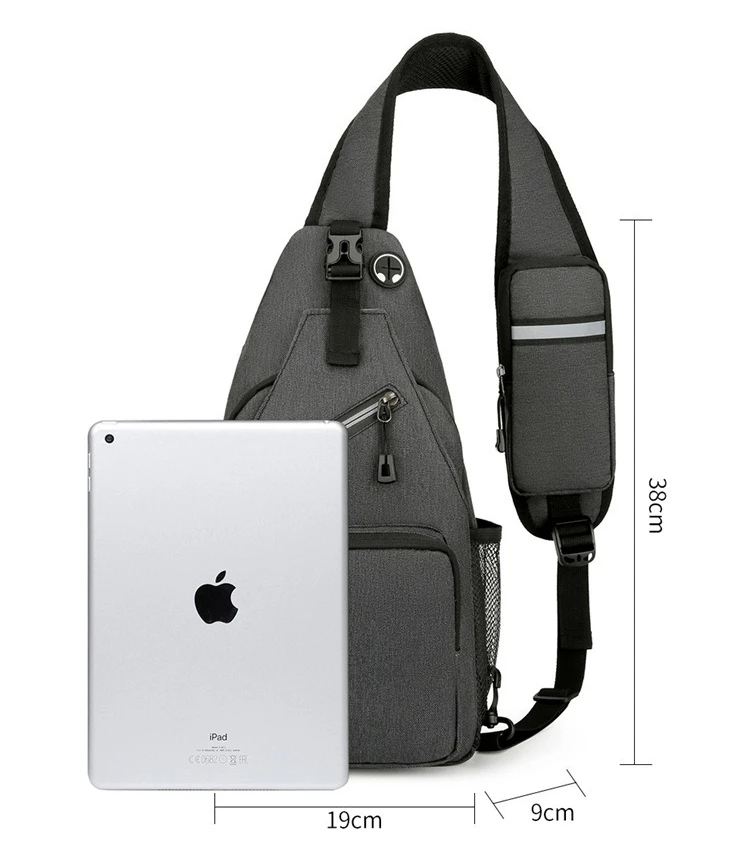 New Men's Crossbody Bag, Fashionable and Multi-functional Chest Bag, Fresh Single-shoulder Bag for Outdoor Leisure Travel