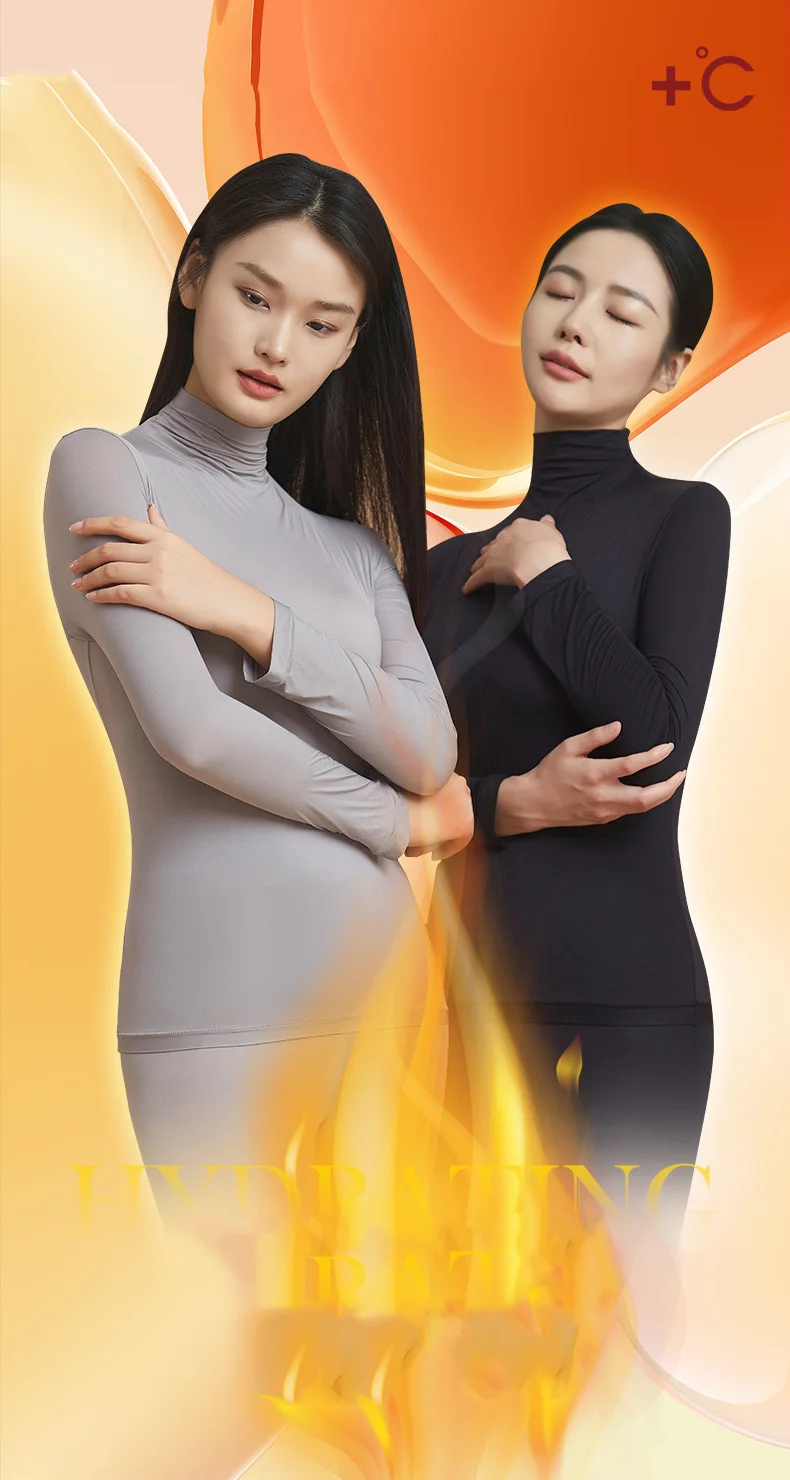Women Autumn Winter Ultra-thin Close-fitting Base Layer Top Solid Color Elastic Long Sleeve Beauty Skin Clothes Warm Base Shirt