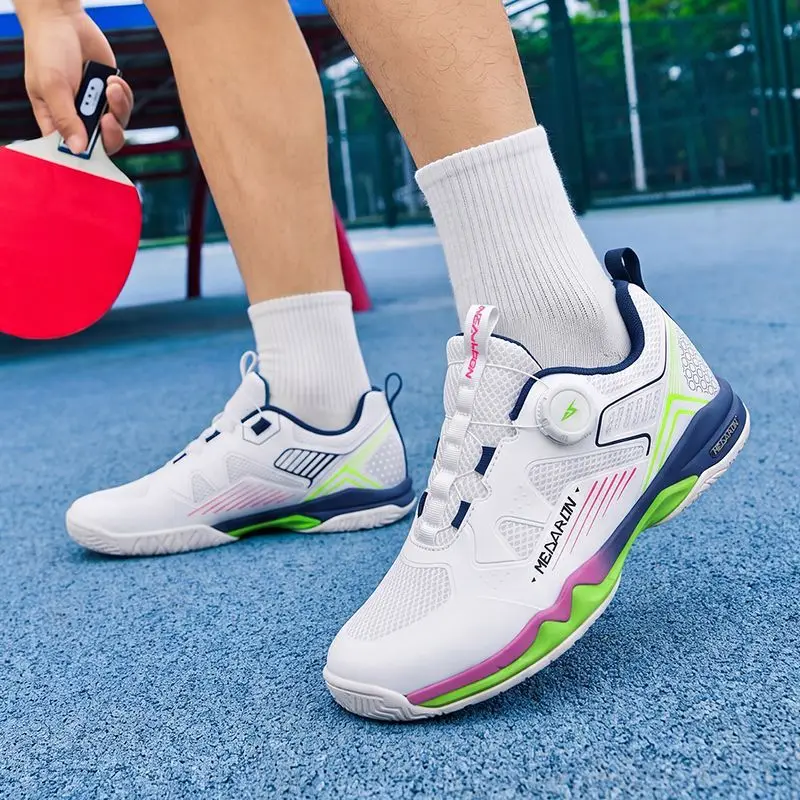 2026 New Arrival Sneakers Men Women Quick Lacing Sport Court Unisex Shoes Non-Slip Table Tennis Shoes Wearable Badminton Shoes