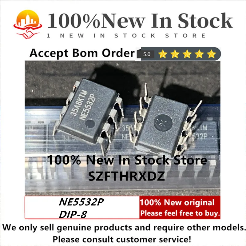 100% NEW ORIGINAL NE5532P DIP-8 NE5532N DIP8 DUAL LOW-NOISE OPERATIONAL AMPLIFIERS