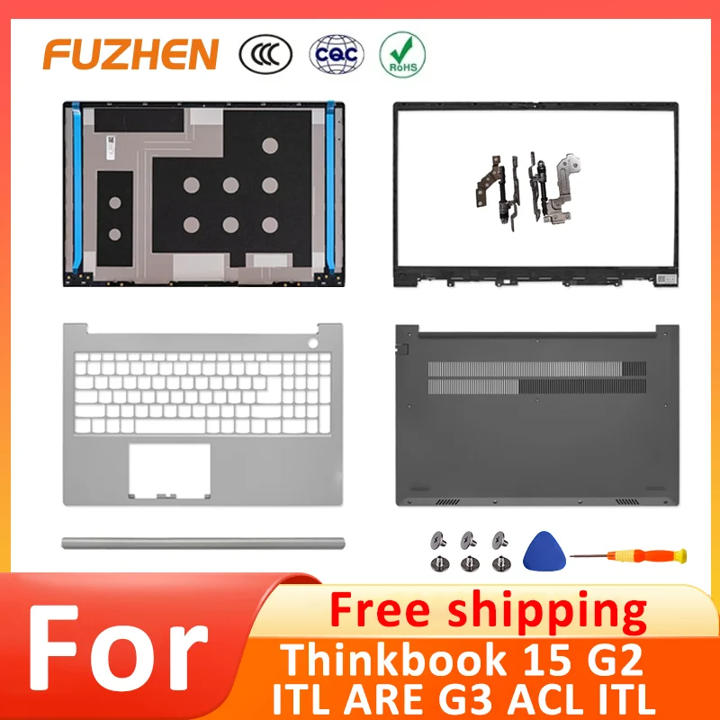 

Replace Laptop Case For Thinkbook 15 G2 ITL ARE G3 ACL ITL LCD Back Cover Front Bezel Palmrest Bottom Case