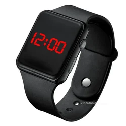 Reloj Digital electrónico con pantalla LED para hombre y mujer, pulsera de silicona con movimiento, a la moda, 2024