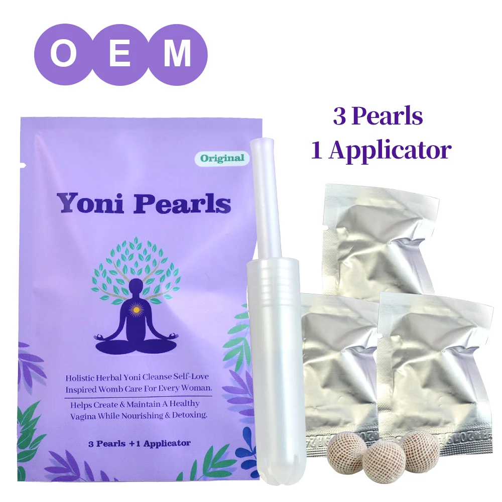 

3 in 1 Yoni Detox Pearls + Applicator Vaginal Itching Odor Fibroid PCOS Period Pain Relief Womb Cleansing Medical Tampon OEM