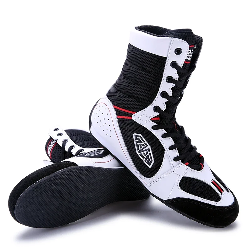 Professional Men Boxing Boots High Top Male Wrestling Fighting Shoes Non-slip Squat Power Training Sneakers Boy Wrestling Shoes