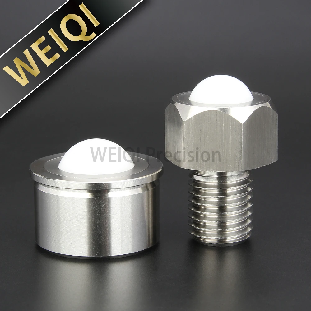 Fábrica De Aço Inoxidável/POM Bola Principal Rolos Transportadores De Bola De Rosca Girada Livremente Unidades De Transferência De Bola Cap Hexágono êmbolo De Bola