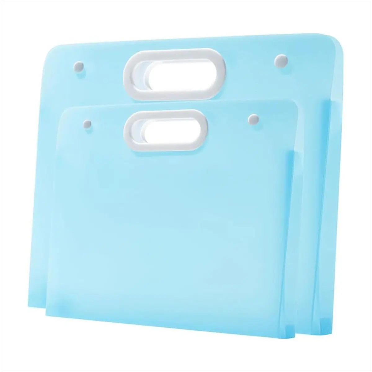 KSOL 2Pcs Plastic Art Portfolio Folder Arts Storage Case for Painting, Student Drawing Container, Kids Artworks Blue