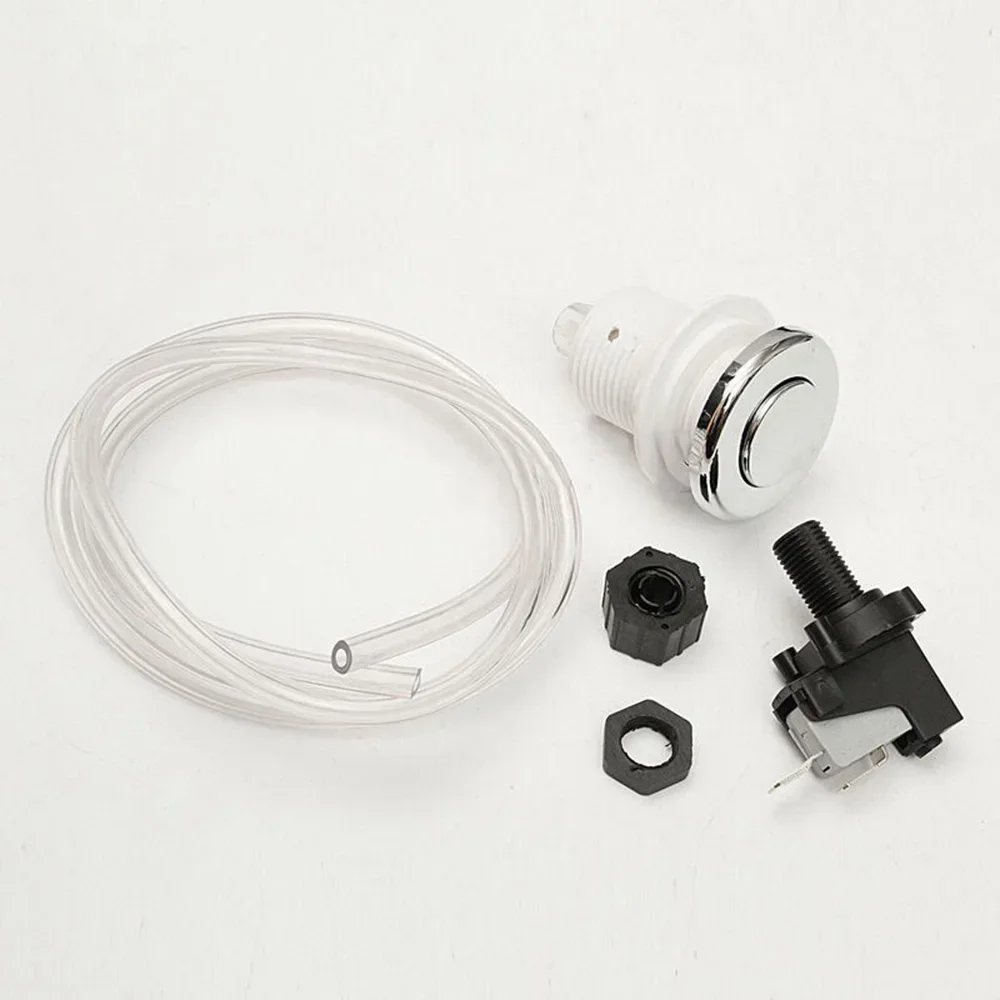 On/Off Push Button Switch Jetted Jet Bath Spa Hose Air Pool 1m Hose Air Pressure Switch Rated At 16amp 125-250V