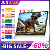 HGFRTEE 12.3inch Portable Monitor 3:2 400Cd/m² 100%sRGB second screen Gaming Extended Display for Mac Phone PS5 Xbox Switch